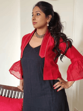 Red Maheshwari Jacket