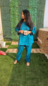 Teal Linen Co-ord Set