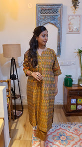 Ikkat Kurta and Pant Set