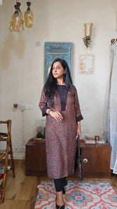 Ajrakh Floral Motif Kurta