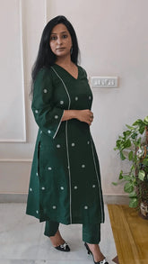 Green Jamdani Co-ord Set