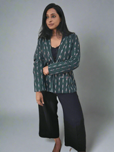 Green Ikkat Jacket