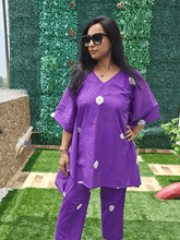 Pure Cotton Purple Co-ord Set