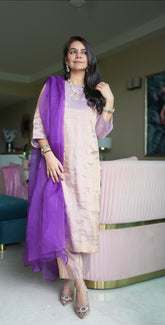 Gul-Baan Coord with Purple Dupatta