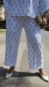 White Ikkat Co-ord