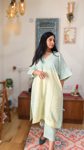 Aam Panna Jamdani Coord Set