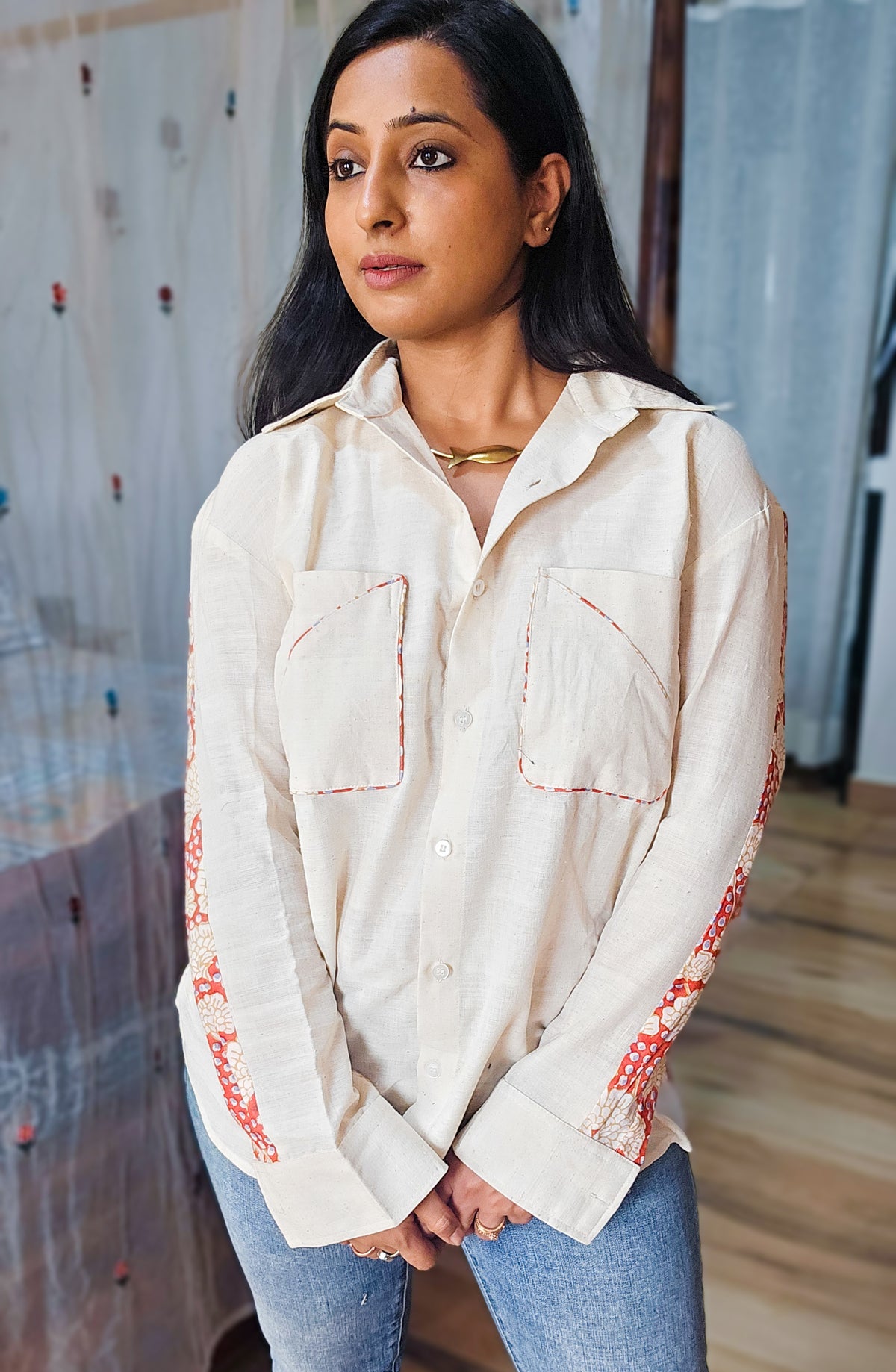 Floral Flip Shirt (Red)