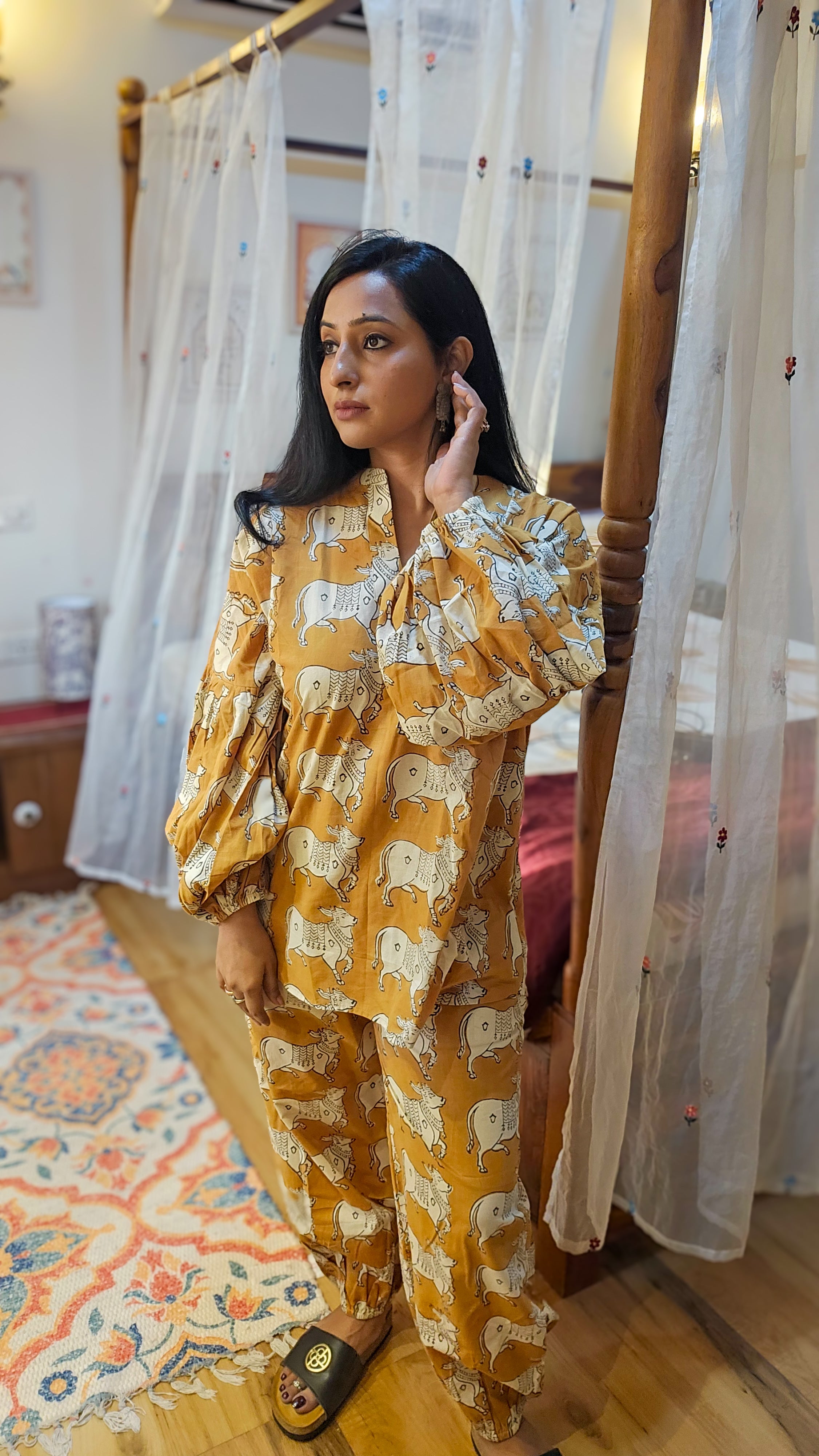 Cow Print Loungewear Set