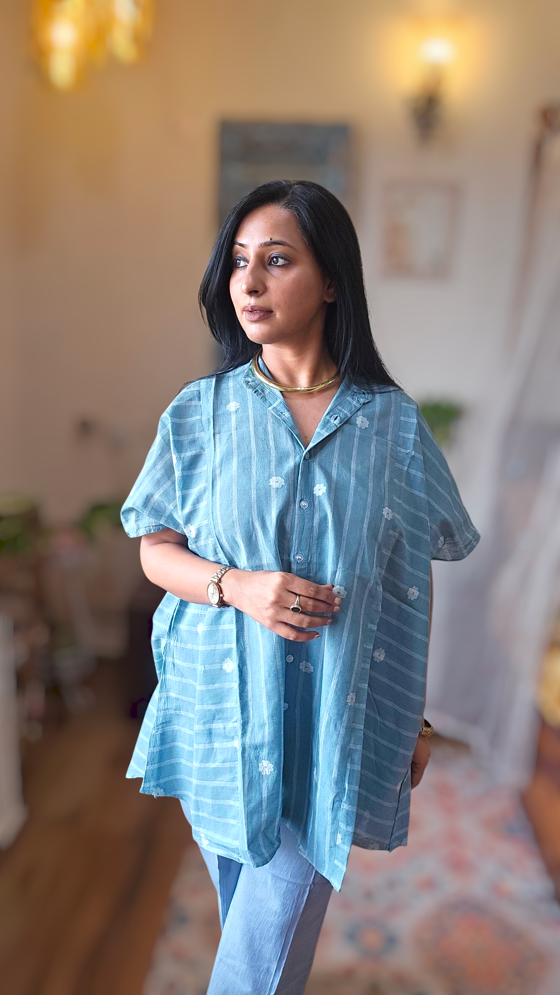 Neel Tara Jamdani Co-ord