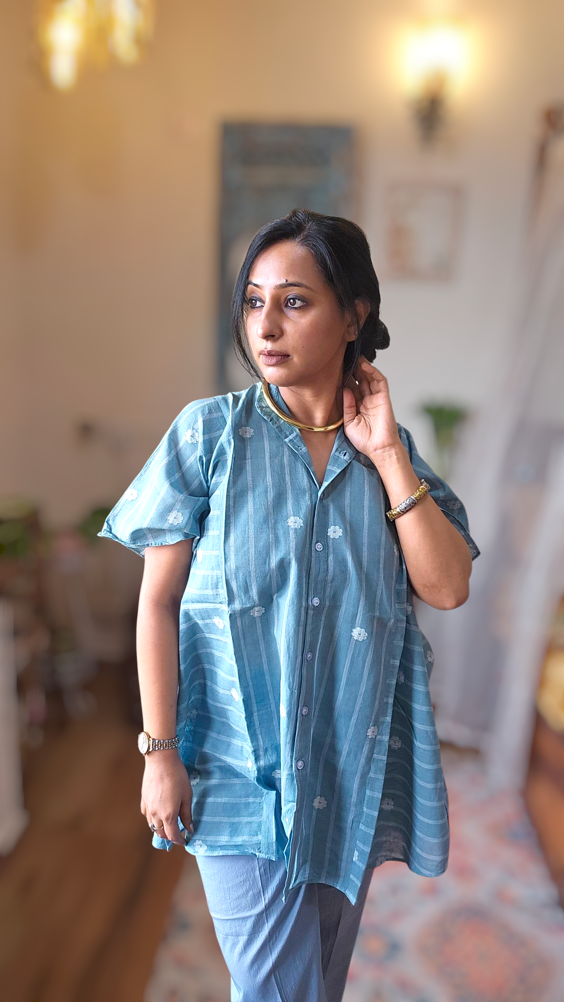 Neel Tara Jamdani Co-ord