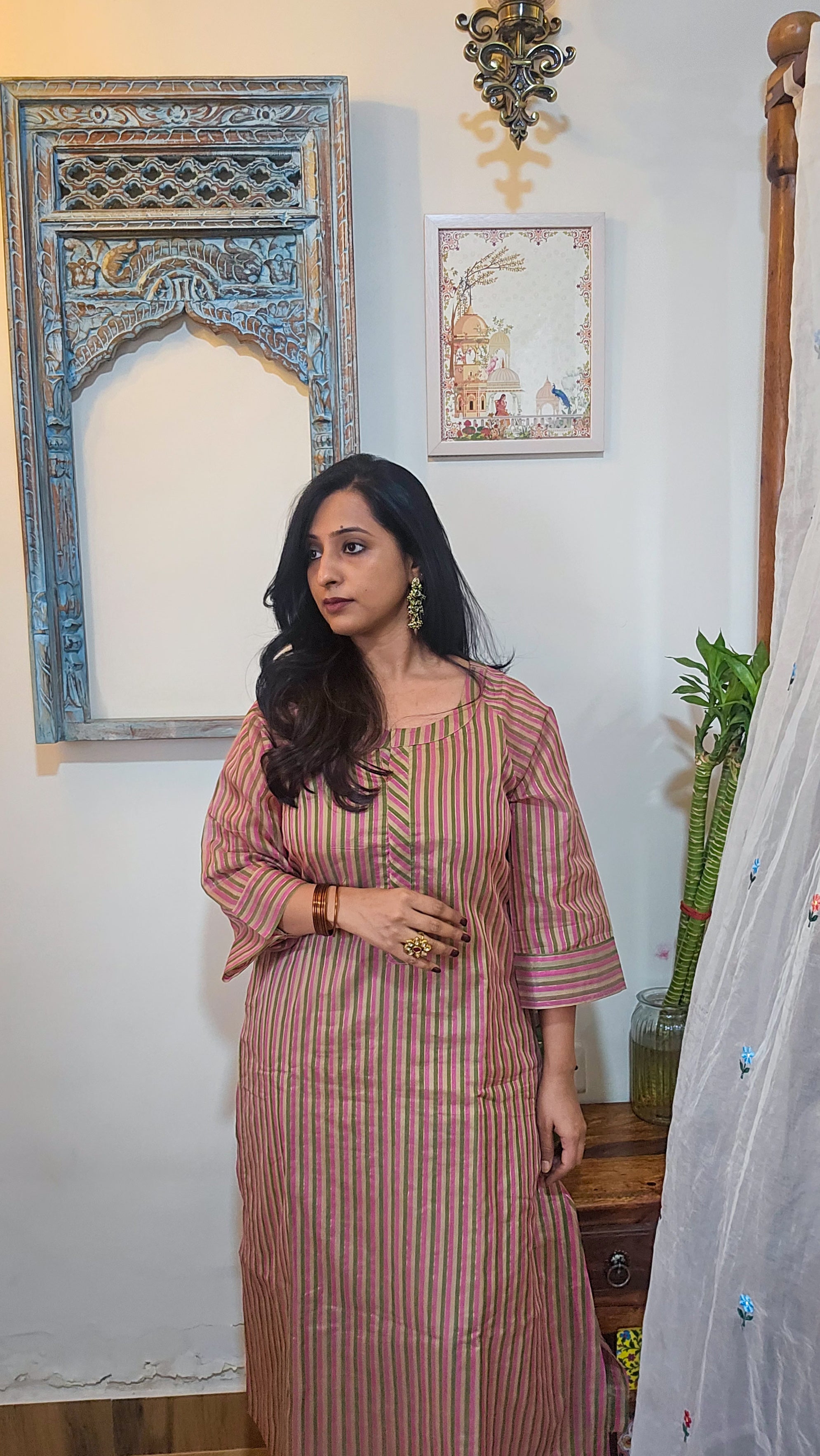 Maheshwari Silk Kurta Set