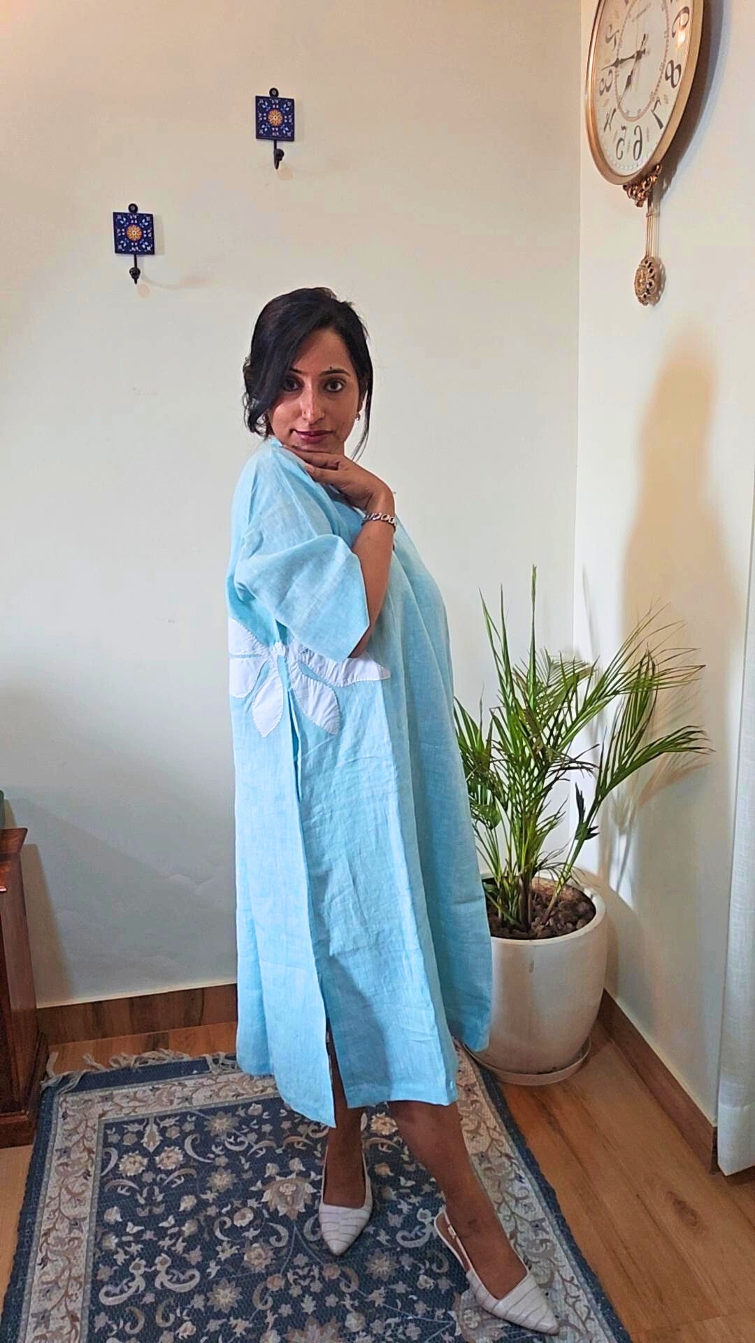 Hibiscus Linen Dress