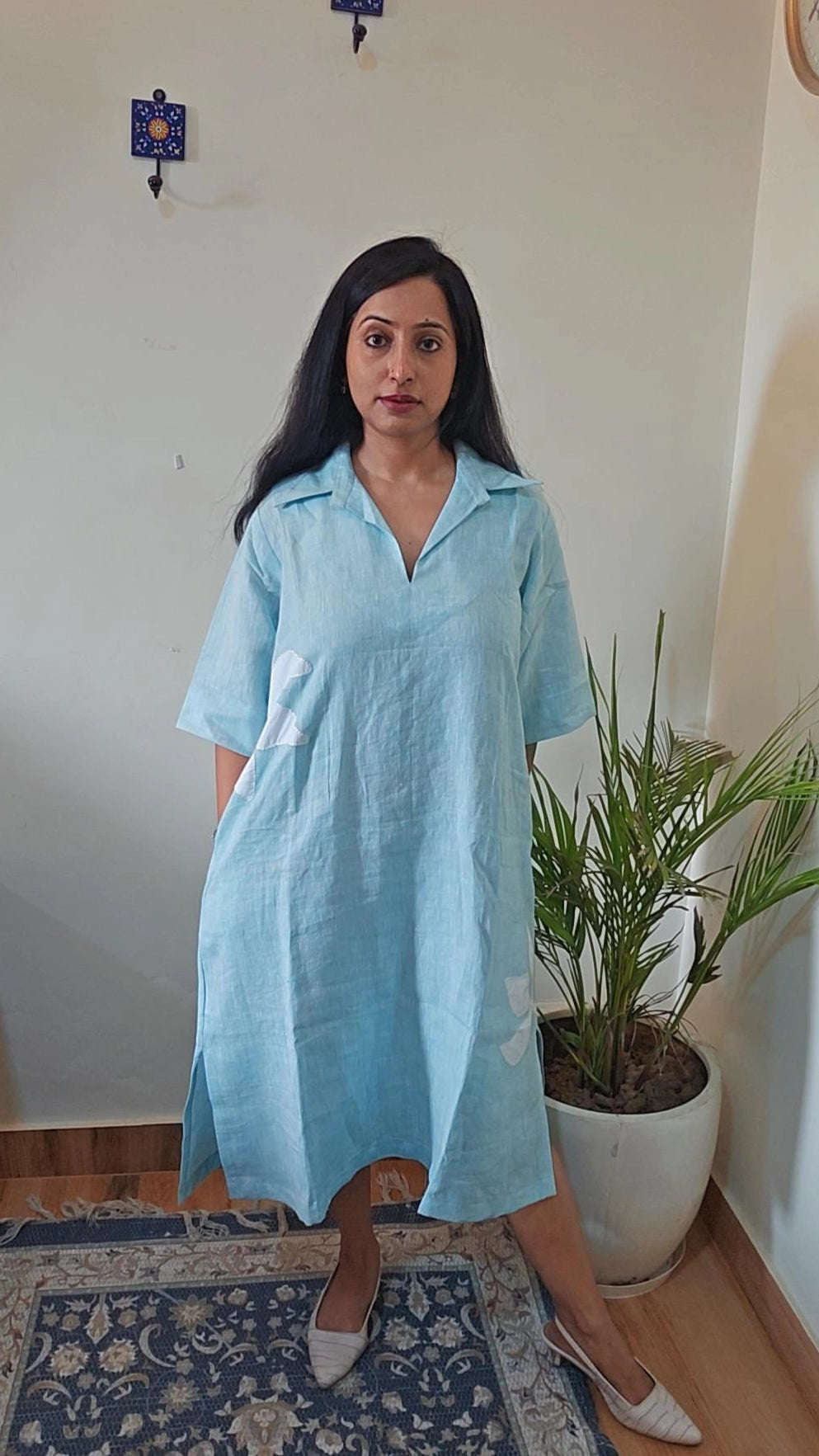Hibiscus Linen Dress