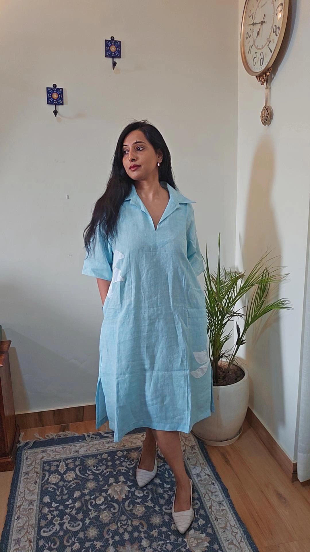 Hibiscus Linen Dress