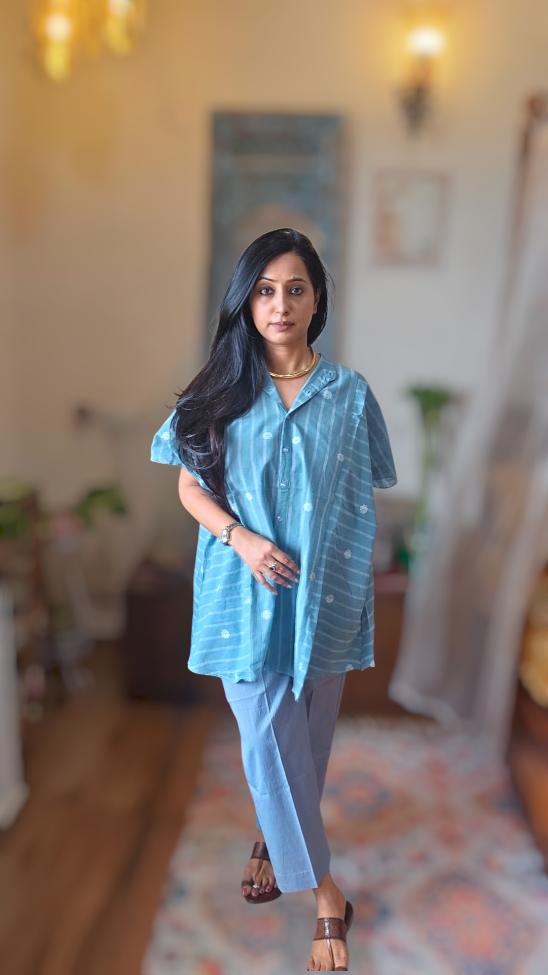 Neel Tara Jamdani Co-ord
