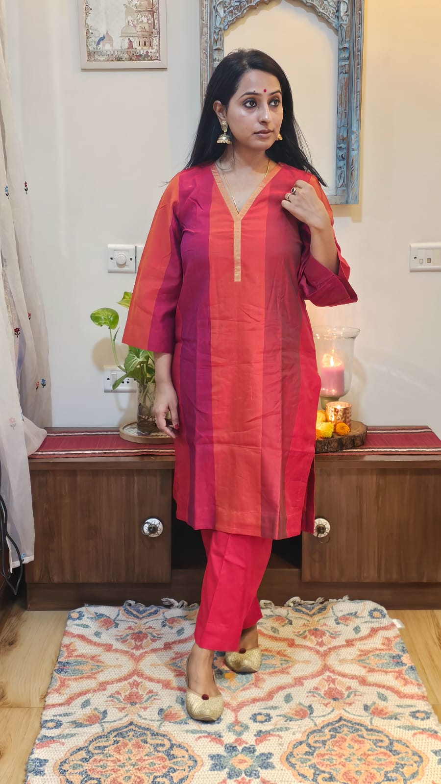 Multicolored Silk Co-ord