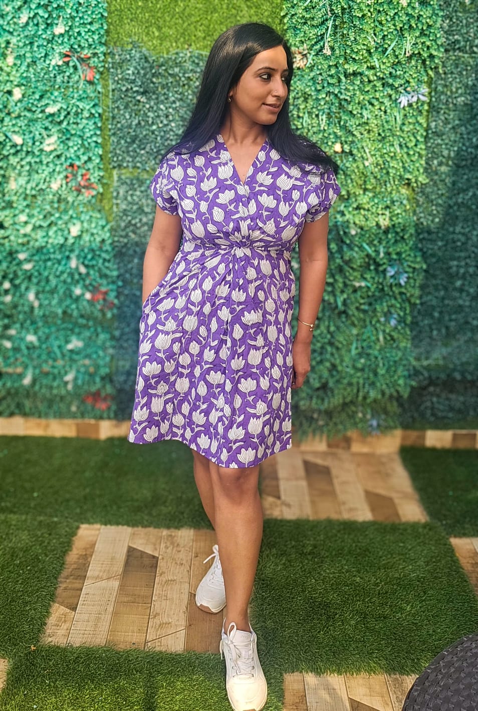 Purple Floral Dress