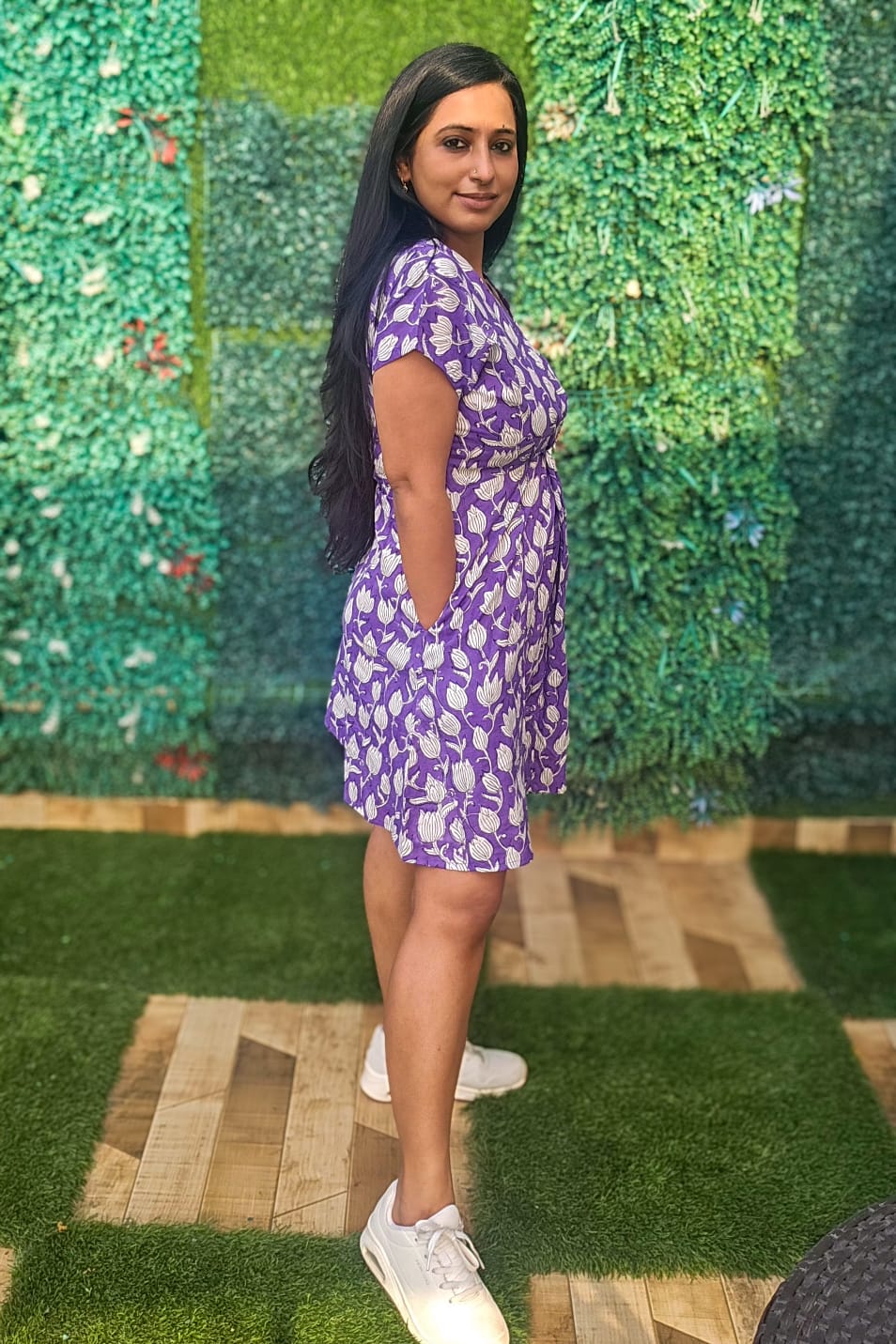 Purple Floral Dress