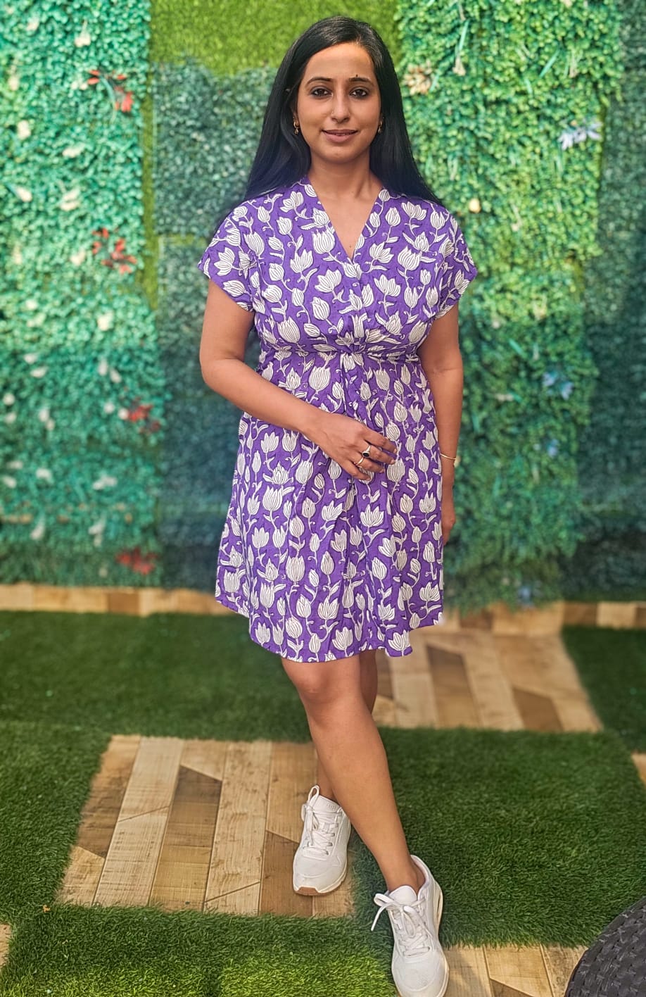 Purple Floral Dress