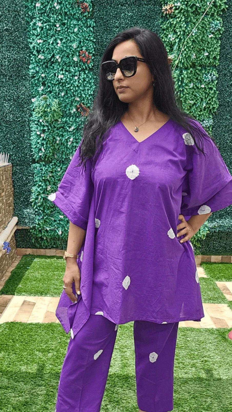 Pure Cotton Purple Co-ord Set